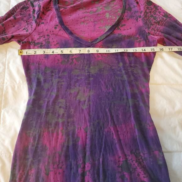 Maurices small womens thin long sleeve purple tie-dye top - Picture 5 of 10